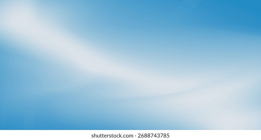 Winterblauer Farbverlauf-Hintergrund. Weihnachten blau weiß verschneiten Landschaft bg. Sanfte Übergänge in Fluidwellen.  Vektorhintergrund eps10