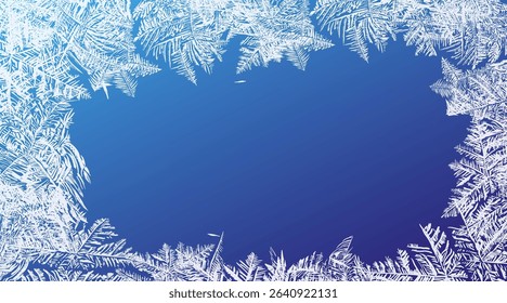 Winter blue ice frost background. Eps8. RGB Global colors. One editable gradient is used for easy recolor