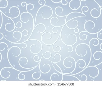Winter blue seamless background with snowflakes