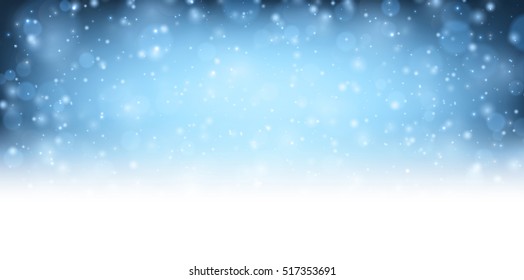 Winter blue shining background. Vector illustration.