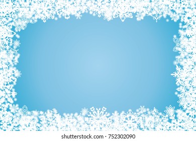 winter blue snowy background