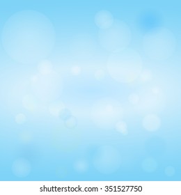 Winter bokeh abstract light background. Vector illustration