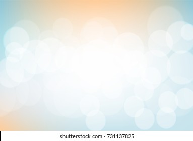 Winter bokeh background. Glitter banner greeting, Christmas, New Year card, invitation, postcard. White snowflakes sparkle abstract pattern. Shimmer vector illustration sparkling lights