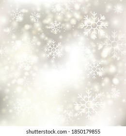 Winter bokeh background with sparkle stars.