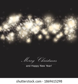 Winter bokeh background with sparkle stars.
