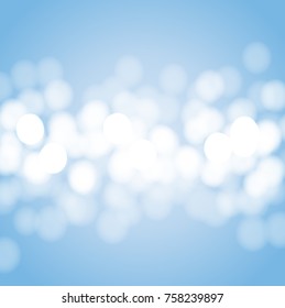 Winter bokeh background. White snowflakes sparkle abstract pattern. Glitter banner greeting, Christmas, New Year card, invitation, postcard. Shimmer vector illustration sparkling lights