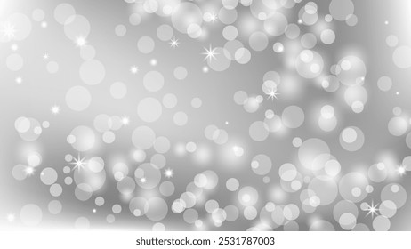 Winter bokeh soft light abstract background. Blurry white and gray backdrop wallpaper season