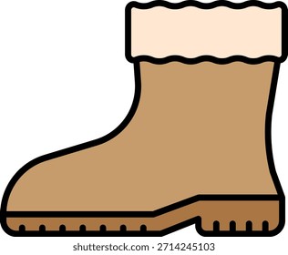 Winterstiefel mit Fellfutter-Symboldarstellung