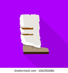 Winter boot icon. Flat illustration of winter boot vector icon for web