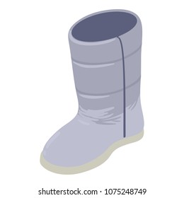 Winter boot icon. Isometric illustration of winter boot vector icon for web