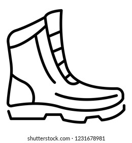 Winter boot icon. Outline winter boot vector icon for web design isolated on white background