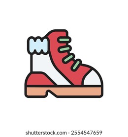 Winter Boot Icon Vector Illustration