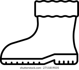 Winter Boot Icon Vector Illustration