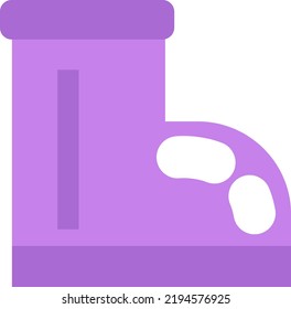 Winterstiefel, Illustration, Vektorgrafik auf weißem Hintergrund.