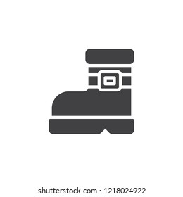 Winter boot vector icon. filled flat sign for mobile concept and web design. Snow Boots simple solid icon. Symbol, logo illustration. Pixel perfect vector graphics