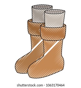 winter boots accessory icon