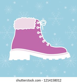 winter boots, colorful background