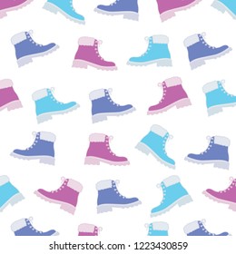 winter boots, colorful background