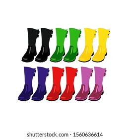 Winter boots of different colors