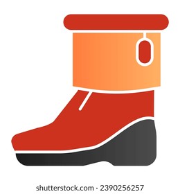 Winter boots flat icon. Woman boots color icons in trendy flat style. Female footwear gradient style design, designed for web and app. Eps 10