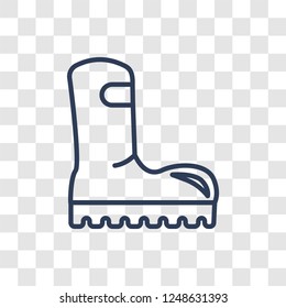winter Boots icon. Trendy linear winter Boots logo concept on transparent background from Winter collection