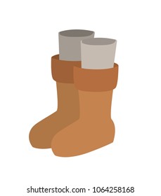 winter boots isolated icon