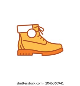 Winter boots сolor line icon. Pictogram for web page, mobile app, promo. UIUXGUI design element. Editable stroke.