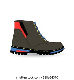 winter boots on a white background