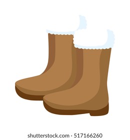 winter boots shoes icon