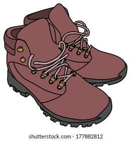 winter boots, vector illustration