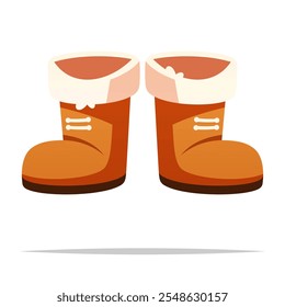 Vector de botas de invierno ilustración aislada