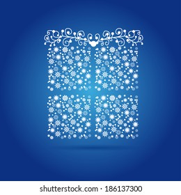 winter box for us as template of card