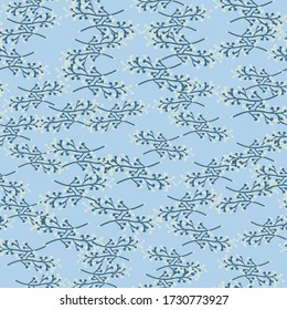 Winter branches seamless pattern. Vintage rustic with twig pattern. Design for fabric, textile print, wrapping paper, cover. Abstract vector illustration.