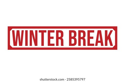 WINTER BREAK rubber stamp on white background. WINTER BREAK Stamp.