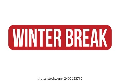 Winter Break Rubber Stamp Seal Vector