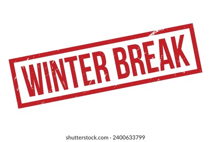 Winter Break Rubber Stamp Seal Vector