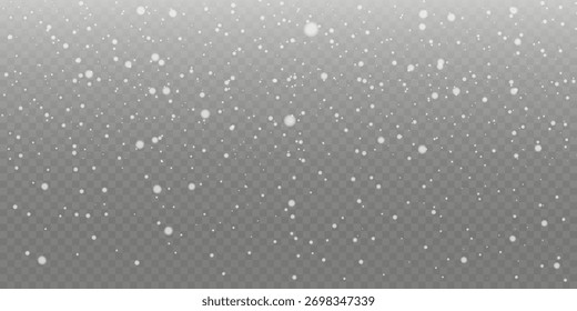 Winter breeze with dust.Snow and wind on transparent background.Light effect of wind air flow, cold fresh wave vector.