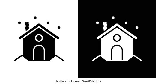 Winter Cabin icon graphics - Vector. perfect for graphic projects
