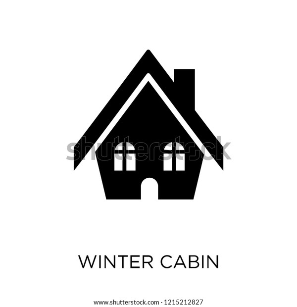 Winter Cabin Icon Winter Cabin Symbol Stock Vector Royalty Free