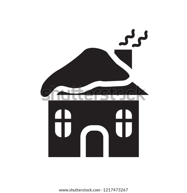 Winter Cabin Icon Trendy Winter Cabin Stock Vector Royalty Free