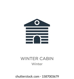 Winter cabin icon vector. Trendy flat winter cabin icon from winter collection isolated on white background. Vector illustration can be used for web and mobile graphic design, logo, eps10
