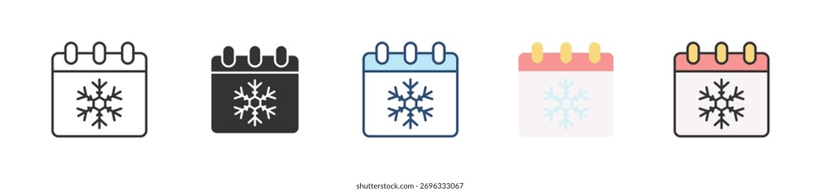 Symbol "Winterkalender" Mehrere Stilkollektionen festlegen
