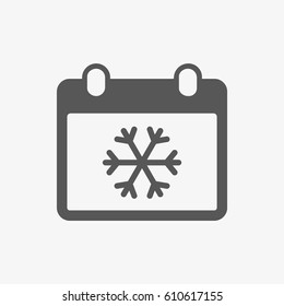 winter calendar icon stock vector illustration flat design