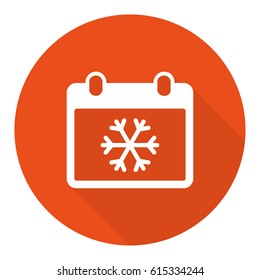 winter calendar icon stock vector illustration flat design
