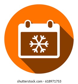winter calendar icon stock vector illustration flat design
