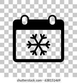 winter calendar icon stock vector illustration flat design