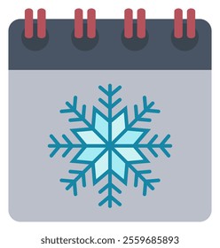 Winter calendar icon vector isolated isolated on white background.