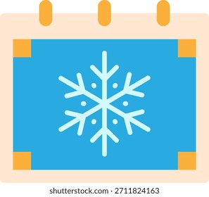 Winterkalender mit Schneeflocken-Symbol