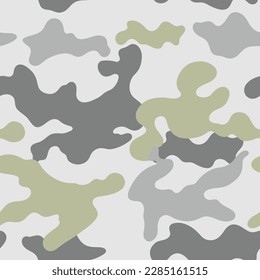 Winter camouflage uniform seamless pattern