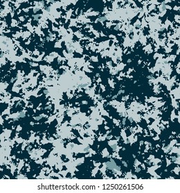 Winter camouflage of various shades of blue color. It is a colorful seamless pattern that can be used as a camo print for clothing and background and backdrop or computer wallpaper